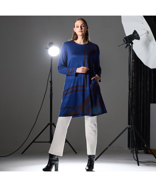 Liliane Burty（Lサイズ） / リリアンビューティ カットソー | 【M～4L】オーナメントチュニックＴシャツ | 詳細15