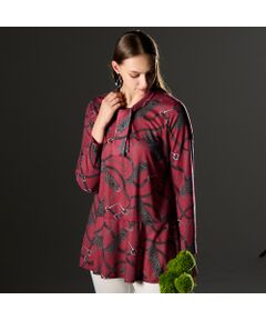 Liliane Burty（Lサイズ） / リリアンビューティ カットソー | 【M～4L】オーナメントプリントボウタイTシャツ