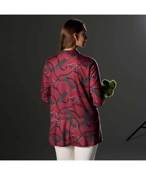 Liliane Burty（Lサイズ） / リリアンビューティ カットソー | 【M～4L】オーナメントプリントボウタイTシャツ | 詳細13