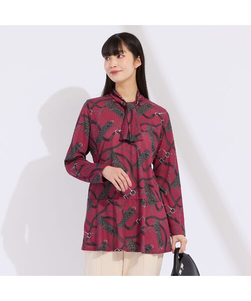 Liliane Burty（Lサイズ） / リリアンビューティ カットソー | 【M～4L】オーナメントプリントボウタイTシャツ | 詳細17