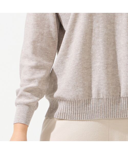 Liliane Burty（Lサイズ） / リリアンビューティ ニット・セーター | 【L～4L/アンサンブル対応】スパンコールプルオーバーニット | 詳細6