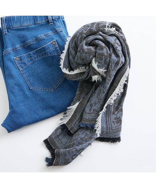 Liliane Burty（Lサイズ） / リリアンビューティ マフラー・ショール・スヌード・ストール | イタリア製英字ロゴストール | 詳細7