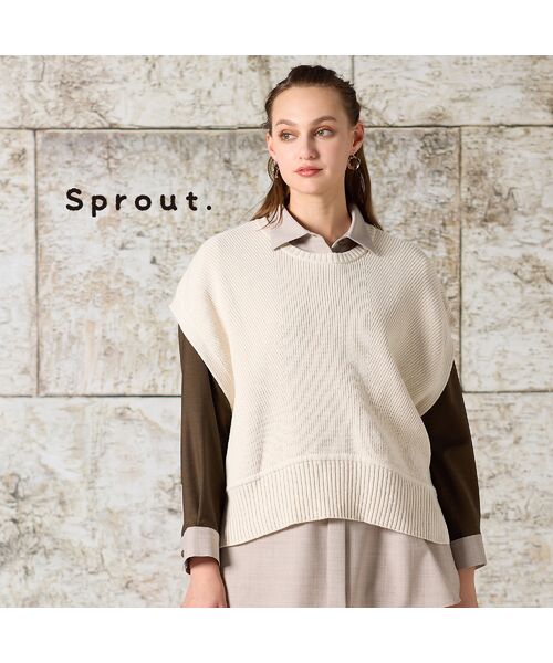 Liliane Burty（Lサイズ） / リリアンビューティ ベスト | 【L・3L】プルオーバーニットベスト | 詳細1