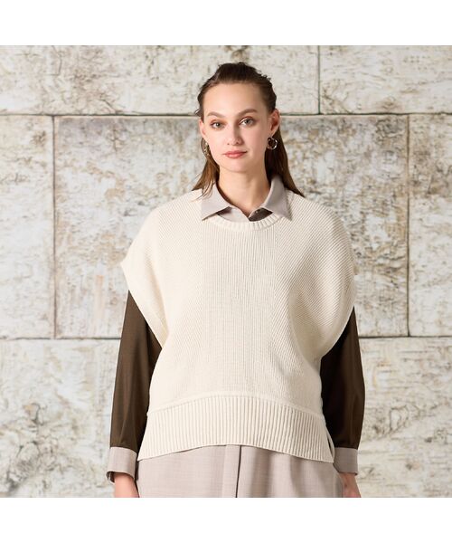 Liliane Burty（Lサイズ） / リリアンビューティ ベスト | 【L・3L】プルオーバーニットベスト | 詳細2