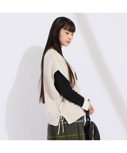 Liliane Burty（Lサイズ） / リリアンビューティ ベスト | 【L・3L】プルオーバーニットベスト | 詳細6