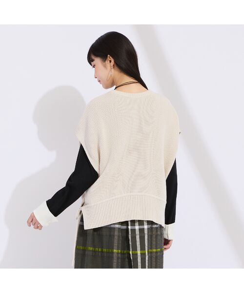 Liliane Burty（Lサイズ） / リリアンビューティ ベスト | 【L・3L】プルオーバーニットベスト | 詳細7