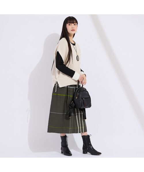 Liliane Burty（Lサイズ） / リリアンビューティ ベスト | 【L・3L】プルオーバーニットベスト | 詳細8