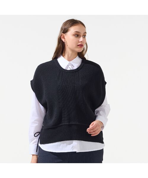 Liliane Burty（Lサイズ） / リリアンビューティ ベスト | 【L・3L】プルオーバーニットベスト | 詳細11