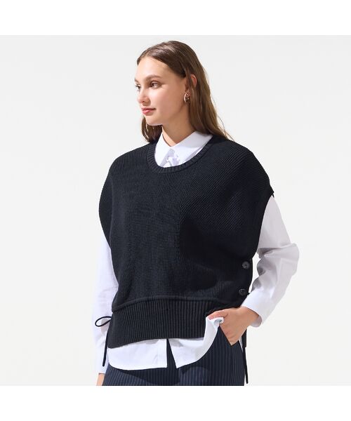 Liliane Burty（Lサイズ） / リリアンビューティ ベスト | 【L・3L】プルオーバーニットベスト | 詳細12