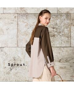 Liliane Burty（Lサイズ） / リリアンビューティ シャツ・ブラウス | 【L・3L】ウール混配色使いブラウス