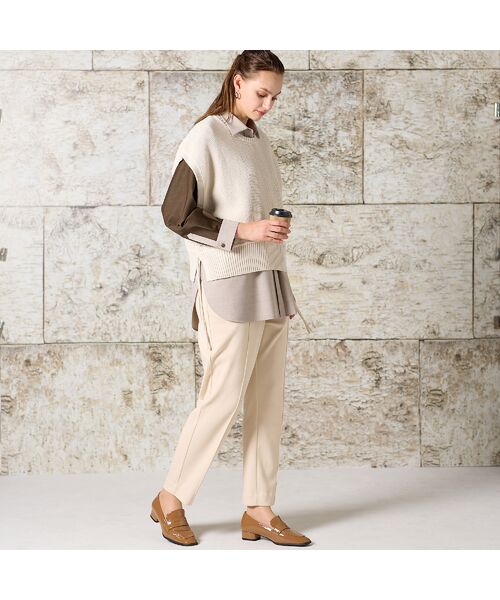 Liliane Burty（Lサイズ） / リリアンビューティ シャツ・ブラウス | 【L・3L】ウール混配色使いブラウス | 詳細6