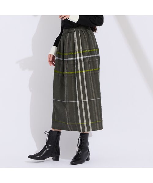 Liliane Burty（Lサイズ） / リリアンビューティ ミニ・ひざ丈スカート | 【L～４L】新潟素材チェックスカート | 詳細9