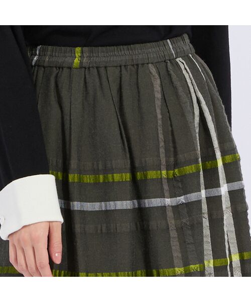 Liliane Burty（Lサイズ） / リリアンビューティ ミニ・ひざ丈スカート | 【L～４L】新潟素材チェックスカート | 詳細15