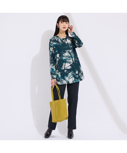 Liliane Burty(Lサイズ) / リリアンビューティ その他パンツ | 【L~4L】デニムプリント裏起毛パンツ | 詳細9