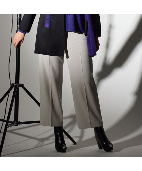 Liliane Burty（Lサイズ） / リリアンビューティ その他パンツ | 【L～4L】センタープリーツ裏起毛パンツ | 詳細1