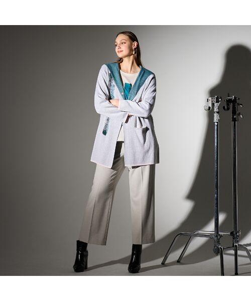 Liliane Burty（Lサイズ） / リリアンビューティ その他パンツ | 【L～4L】センタープリーツ裏起毛パンツ | 詳細4