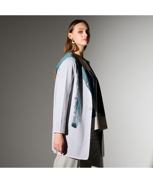 Liliane Burty（Lサイズ） / リリアンビューティ その他アウター | 【L～４L】フード付きニットジャケット | 詳細4