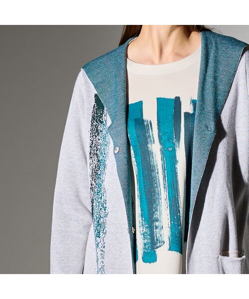 Liliane Burty（Lサイズ） / リリアンビューティ その他アウター | 【L～４L】フード付きニットジャケット | 詳細6