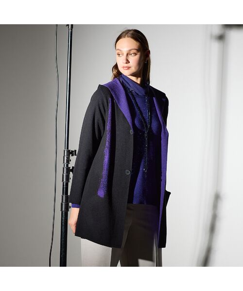 Liliane Burty（Lサイズ） / リリアンビューティ その他アウター | 【L～４L】フード付きニットジャケット | 詳細10