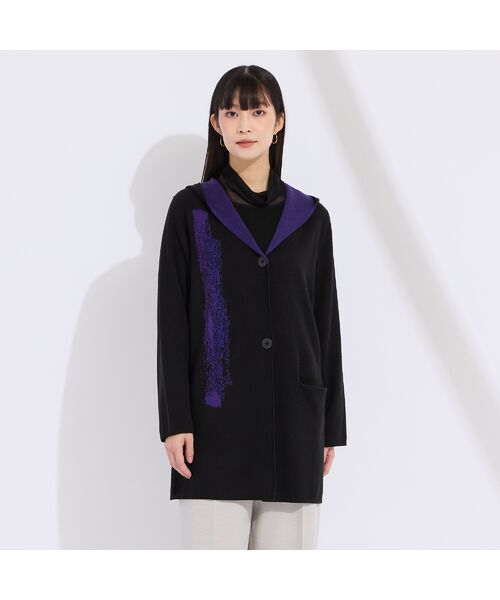 Liliane Burty（Lサイズ） / リリアンビューティ その他アウター | 【L～４L】フード付きニットジャケット | 詳細13