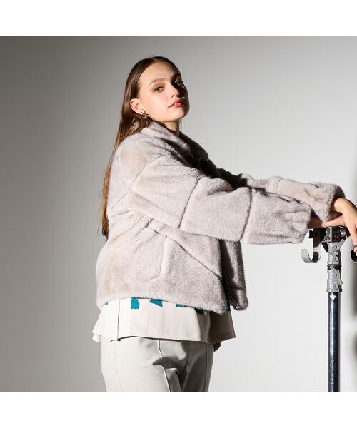 Liliane Burty(Lサイズ) / リリアンビューティ その他アウター | 【L~4L】フェイクファージャケット | 詳細10