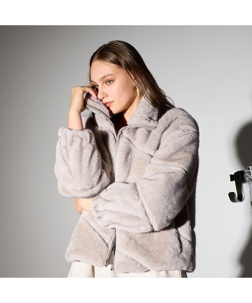 Liliane Burty(Lサイズ) / リリアンビューティ その他アウター | 【L~4L】フェイクファージャケット | 詳細8