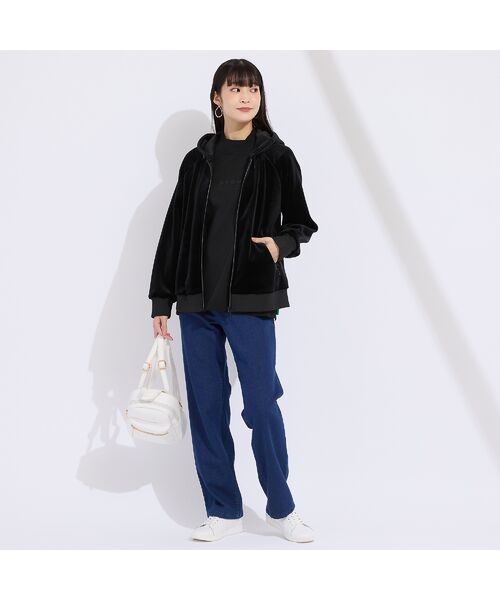 Liliane Burty(Lサイズ) / リリアンビューティ その他アウター | 【M~4L】ベロアボンディングジップアップパーカー | 詳細12