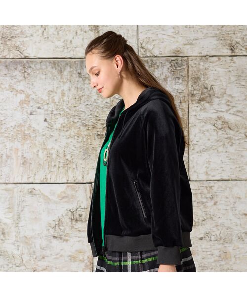 Liliane Burty(Lサイズ) / リリアンビューティ その他アウター | 【M~4L】ベロアボンディングジップアップパーカー | 詳細3