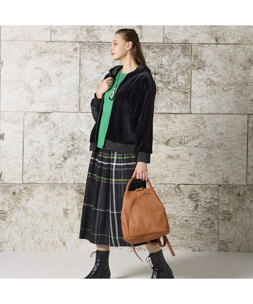 Liliane Burty(Lサイズ) / リリアンビューティ その他アウター | 【M~4L】ベロアボンディングジップアップパーカー | 詳細4