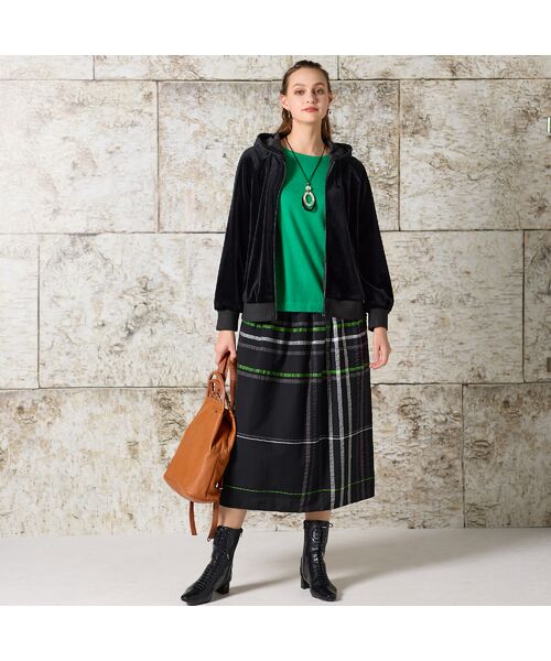 Liliane Burty(Lサイズ) / リリアンビューティ その他アウター | 【M~4L】ベロアボンディングジップアップパーカー | 詳細5