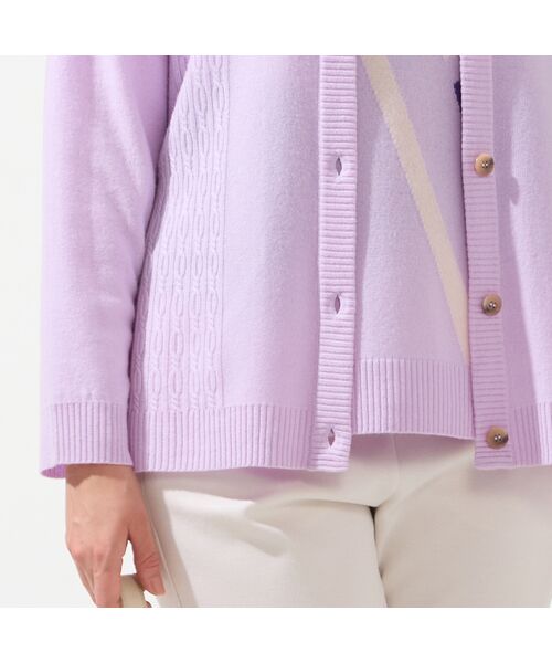 Liliane Burty(Lサイズ) / リリアンビューティ カーディガン・ボレロ | 【L~4L/アンサンブル対応】カシミヤニットカーディガン | 詳細3
