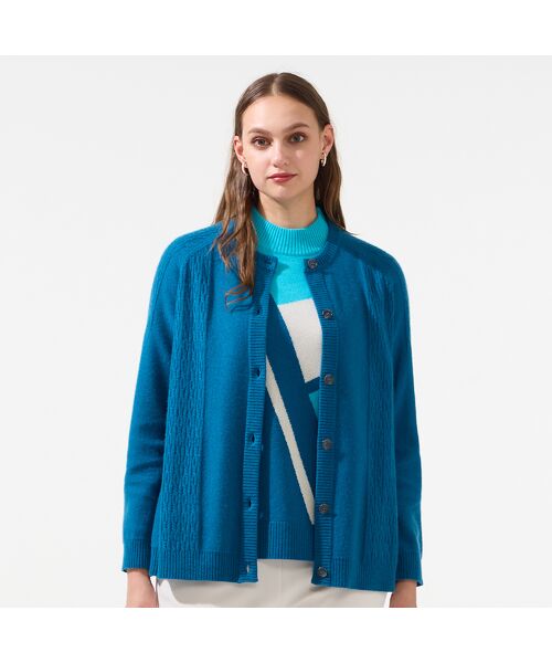 Liliane Burty(Lサイズ) / リリアンビューティ カーディガン・ボレロ | 【L~4L/アンサンブル対応】カシミヤニットカーディガン | 詳細9