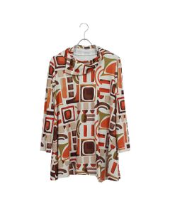 Liliane Burty（Lサイズ） / リリアンビューティ カットソー | 【M～４L】オプティカルプリントＴシャツ