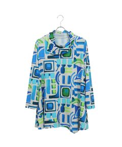 Liliane Burty（Lサイズ） / リリアンビューティ カットソー | 【M～４L】オプティカルプリントＴシャツ