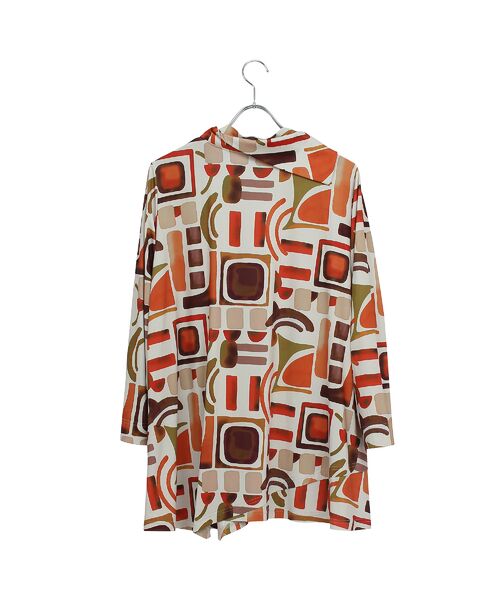 Liliane Burty(Lサイズ) / リリアンビューティ カットソー | 【M~4L】オプティカルプリントTシャツ | 詳細1