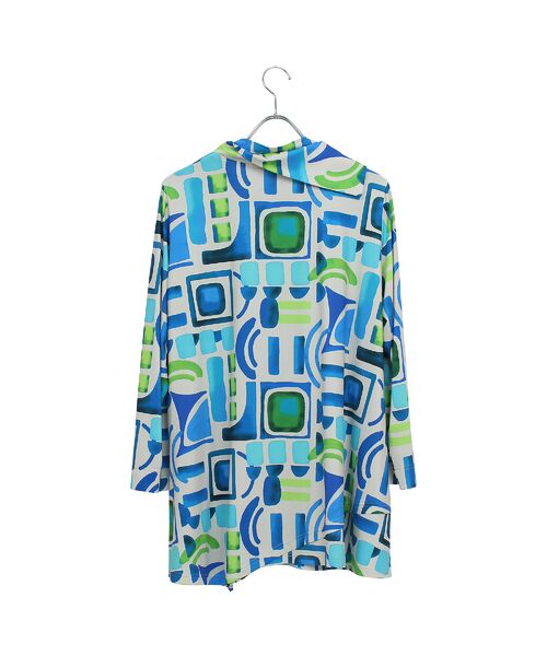 Liliane Burty(Lサイズ) / リリアンビューティ カットソー | 【M~4L】オプティカルプリントTシャツ | 詳細2