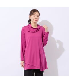 Liliane Burty（Lサイズ） / リリアンビューティ カットソー | 【M～４L】デザイン衿無地Ｔシャツ