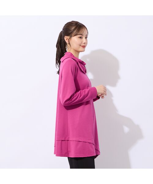 Liliane Burty（Lサイズ） / リリアンビューティ カットソー | 【M～４L】デザイン衿無地Ｔシャツ | 詳細2