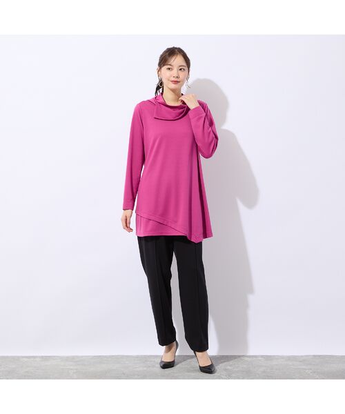 Liliane Burty（Lサイズ） / リリアンビューティ カットソー | 【M～４L】デザイン衿無地Ｔシャツ | 詳細4