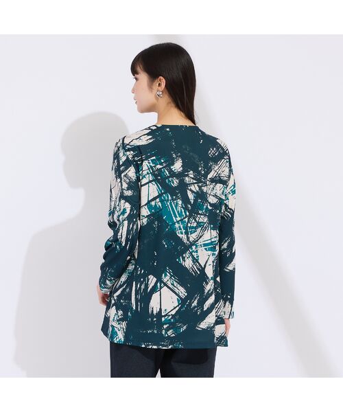 Liliane Burty（Lサイズ） / リリアンビューティ カットソー | 【M～４L】幾何プリントプルオーバーチュニック | 詳細10