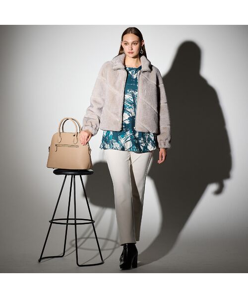 Liliane Burty（Lサイズ） / リリアンビューティ カットソー | 【M～４L】幾何プリントプルオーバーチュニック | 詳細6