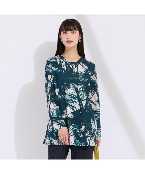 Liliane Burty（Lサイズ） / リリアンビューティ カットソー | 【M～４L】幾何プリントプルオーバーチュニック | 詳細7