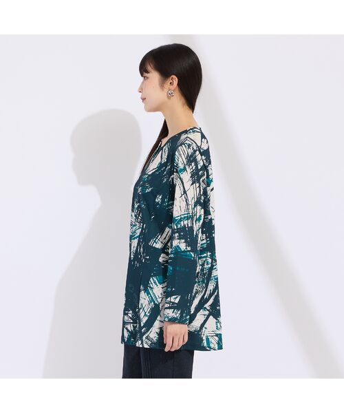 Liliane Burty（Lサイズ） / リリアンビューティ カットソー | 【M～４L】幾何プリントプルオーバーチュニック | 詳細8