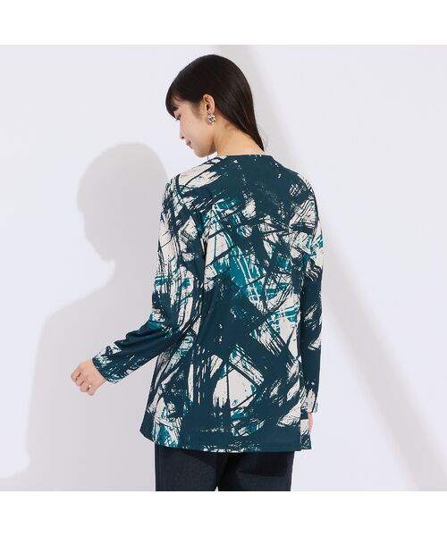 Liliane Burty（Lサイズ） / リリアンビューティ カットソー | 【M～４L】幾何プリントプルオーバーチュニック | 詳細9