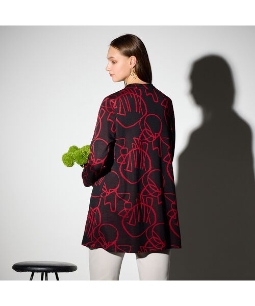 Liliane Burty(Lサイズ) / リリアンビューティ カットソー | 【M~4L】裏起毛ジャカードチュニック | 詳細4