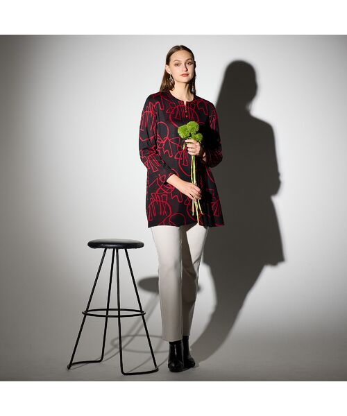 Liliane Burty(Lサイズ) / リリアンビューティ カットソー | 【M~4L】裏起毛ジャカードチュニック | 詳細5