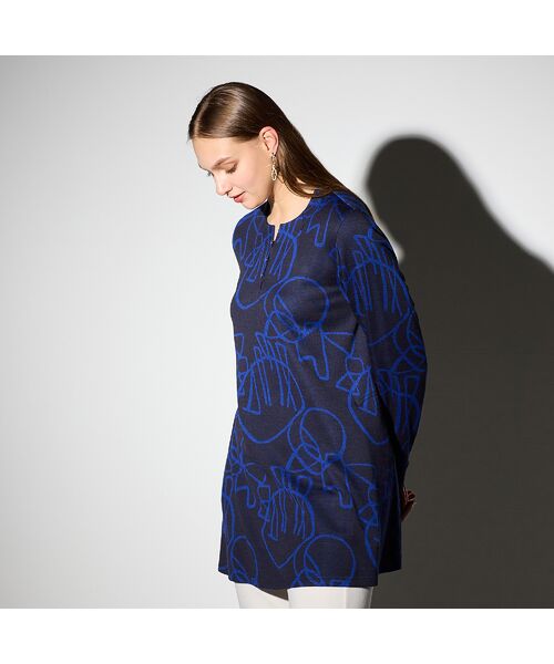 Liliane Burty(Lサイズ) / リリアンビューティ カットソー | 【M~4L】裏起毛ジャカードチュニック | 詳細9