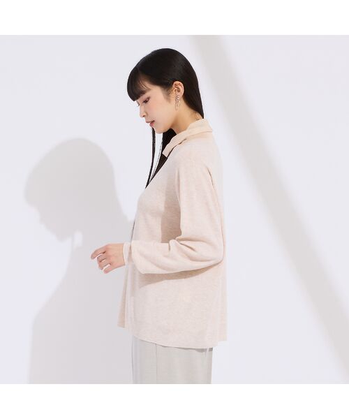 Liliane Burty(Lサイズ) / リリアンビューティ ニット・セーター | 【L~4L・アンサンブル対応】シアーネックプルオーバーニット | 詳細1