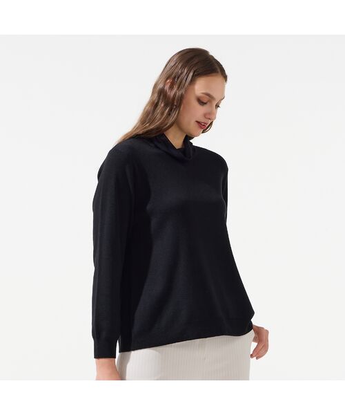 Liliane Burty(Lサイズ) / リリアンビューティ ニット・セーター | 【L~4L・アンサンブル対応】シアーネックプルオーバーニット | 詳細4