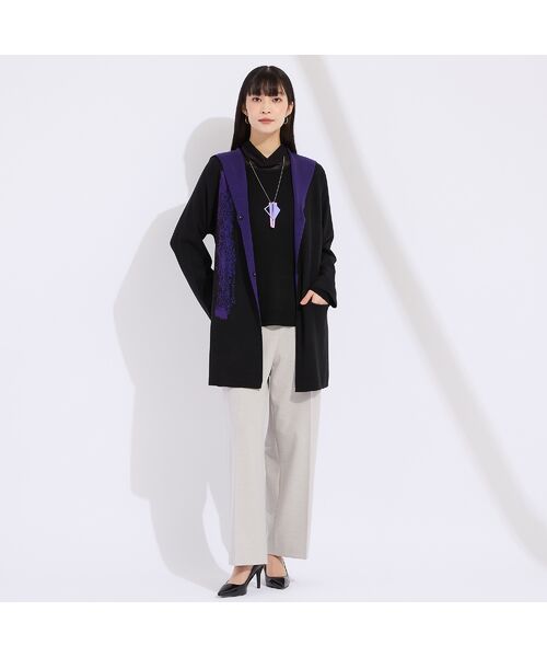 Liliane Burty(Lサイズ) / リリアンビューティ ニット・セーター | 【L~4L・アンサンブル対応】シアーネックプルオーバーニット | 詳細6